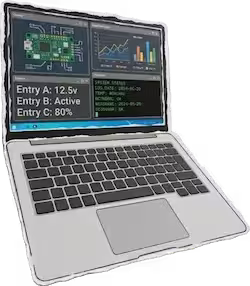 Laptop on the desk