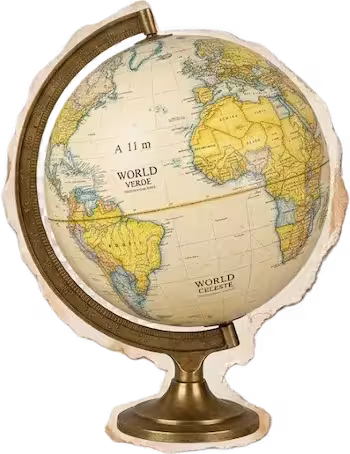 Traveling earth globe